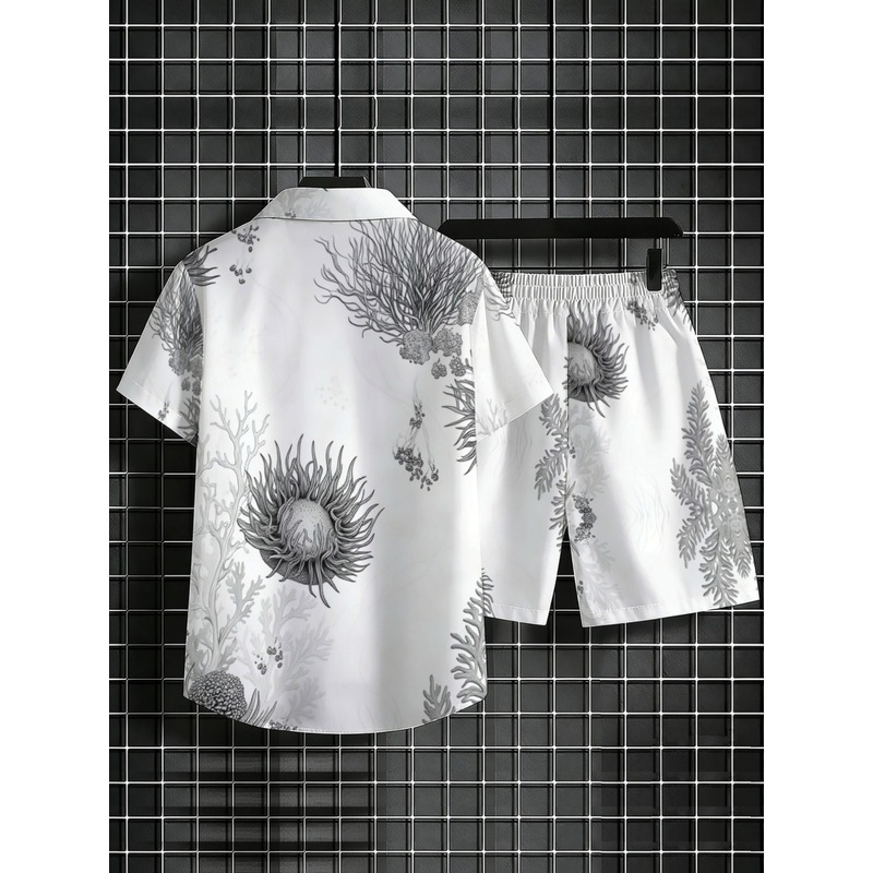 Men's Floral Hawaiian Shirt &  - Resort Shirt Floral 评论和价格