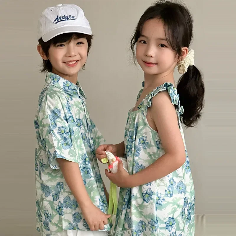 Look Boys Shirts Korean Childr - Resort Shirt Floral 评论和价格